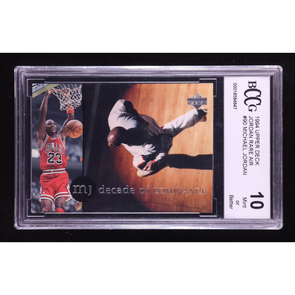 Michael Jordan 1994 Upper Deck Jordan Rare Air #90 (BCCG 10) at PristineAuction.com Michael Jordan 1994 Upper Deck Jordan Rare Air #90 (BCCG 10) at PristineAuction.com