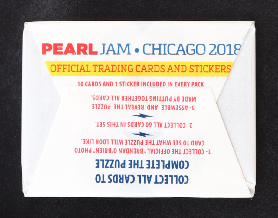 2018 Pearl Jam Wrigley Field Trading Card Wax Pack With (10) Cards at PristineAuction.com 2018 Pearl Jam Wrigley Field Trading Card Wax Pack With (10) Cards at PristineAuction.com