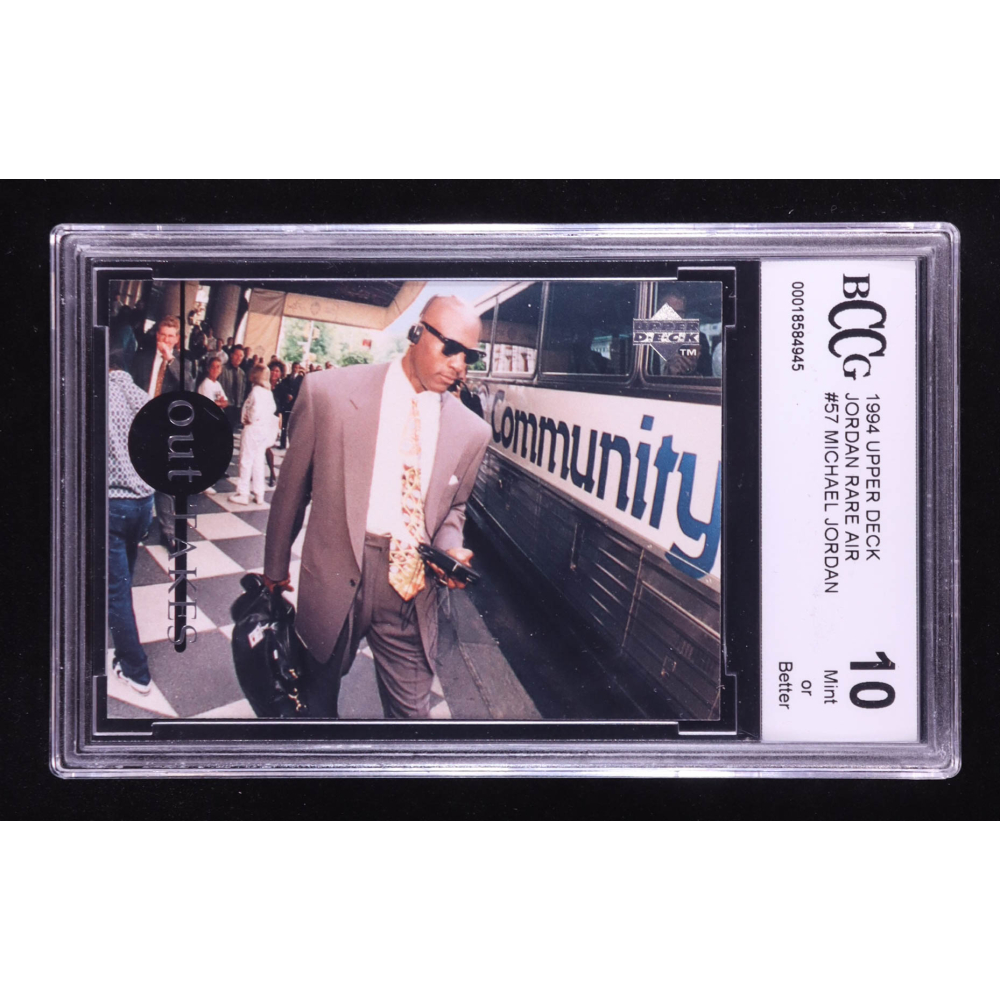 Michael Jordan 1994 Upper Deck Jordan Rare Air #57 (BCCG 10) at PristineAuction.com Michael Jordan 1994 Upper Deck Jordan Rare Air #57 (BCCG 10) at PristineAuction.com