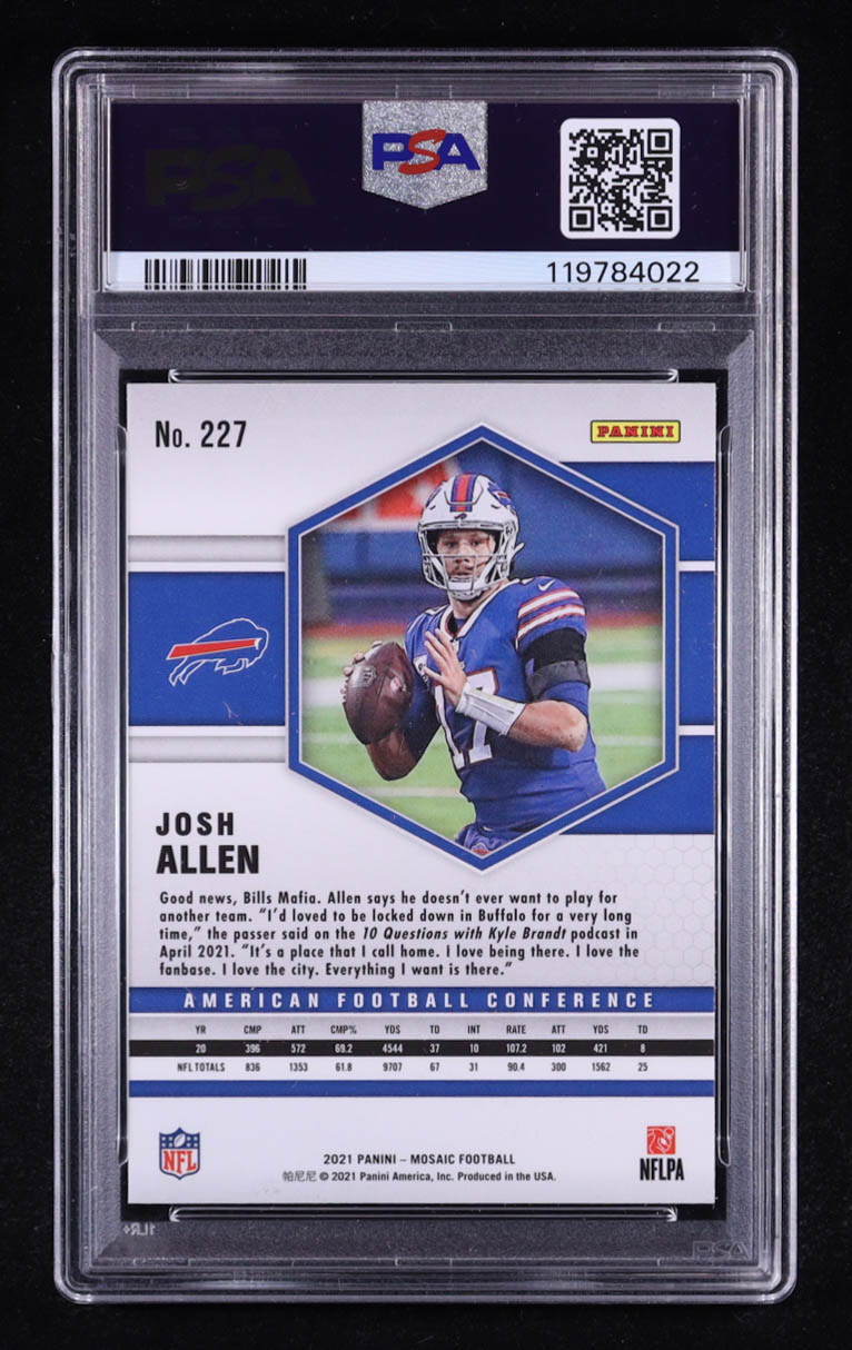 Josh Allen 2021 Panini Mosaic #227 AFC (PSA 10) at PristineAuction.com Josh Allen 2021 Panini Mosaic #227 AFC (PSA 10) at PristineAuction.com