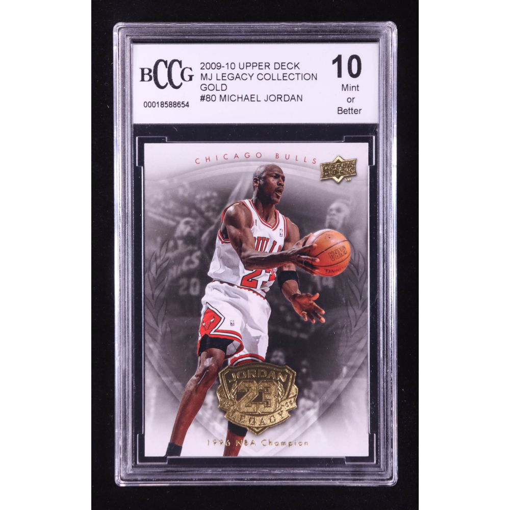 Michael Jordan 2009-10 Upper Deck Michael Jordan Legacy Collection Gold #80 (BCCG 10) at PristineAuction.com Michael Jordan 2009-10 Upper Deck Michael Jordan Legacy Collection Gold #80 (BCCG 10) at PristineAuction.com