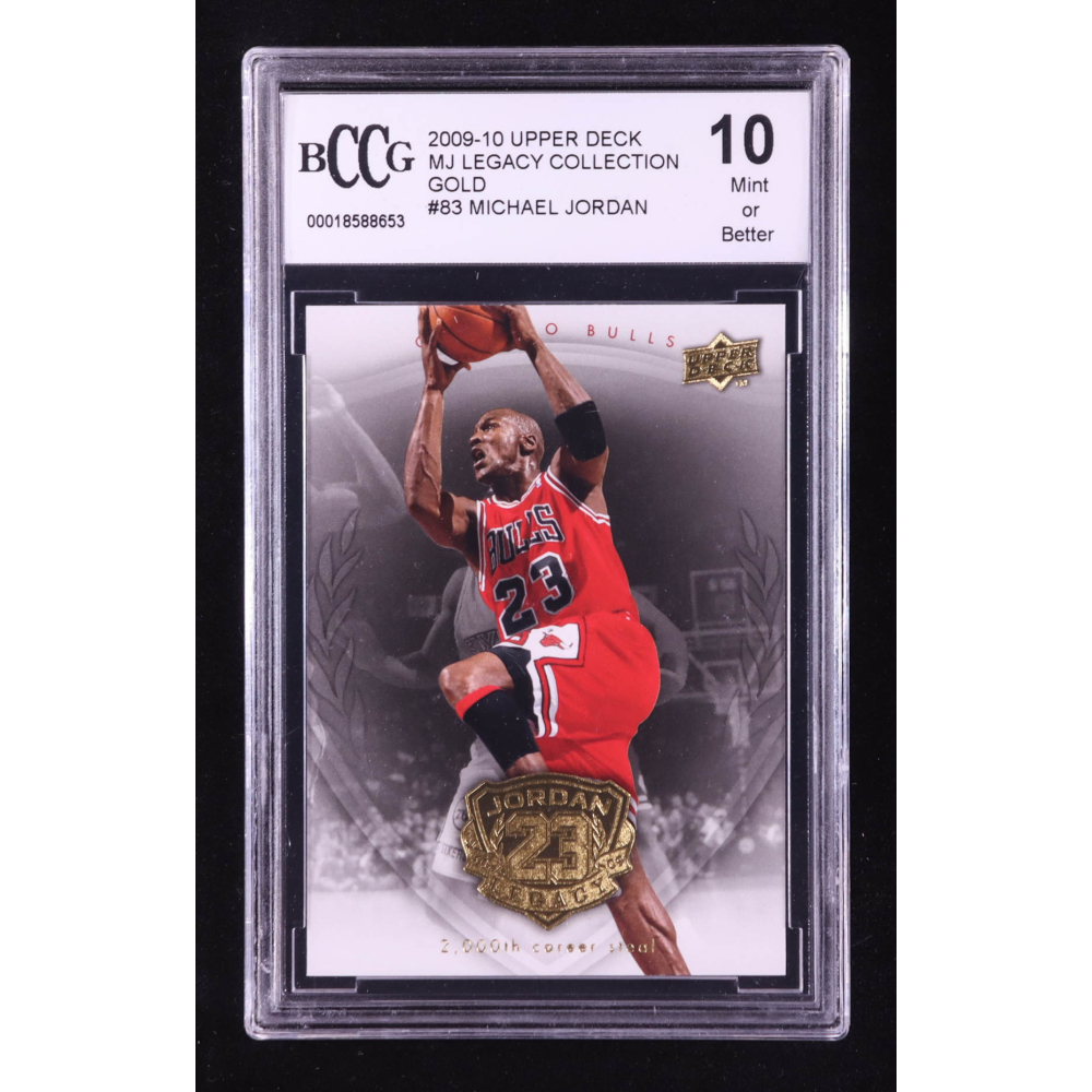 Michael Jordan 2009-10 Upper Deck Michael Jordan Legacy Collection Gold #83 (BCCG 10) at PristineAuction.com Michael Jordan 2009-10 Upper Deck Michael Jordan Legacy Collection Gold #83 (BCCG 10) at PristineAuction.com