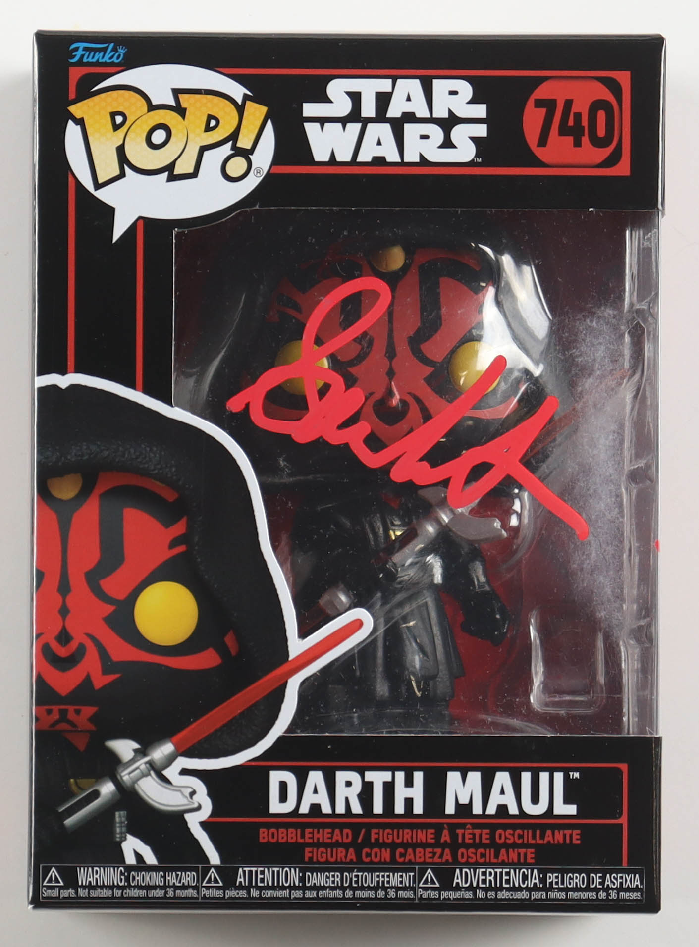 Sam Witwer Signed "Star Wars" #740 Darth Maul Bobble-Head Funko Pop! Vinyl Figure (Beckett) at PristineAuction.com Sam Witwer Signed "Star Wars" #740 Darth Maul Bobble-Head Funko Pop! Vinyl Figure (Beckett) at PristineAuction.com