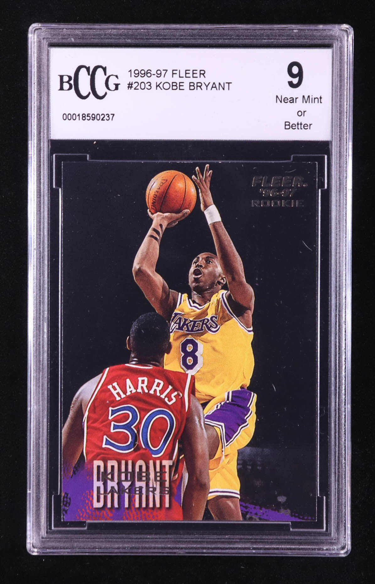 Kobe Bryant 1996 Fleer #203 RC (BCCG 9) at PristineAuction.com Kobe Bryant 1996 Fleer #203 RC (BCCG 9) at PristineAuction.com