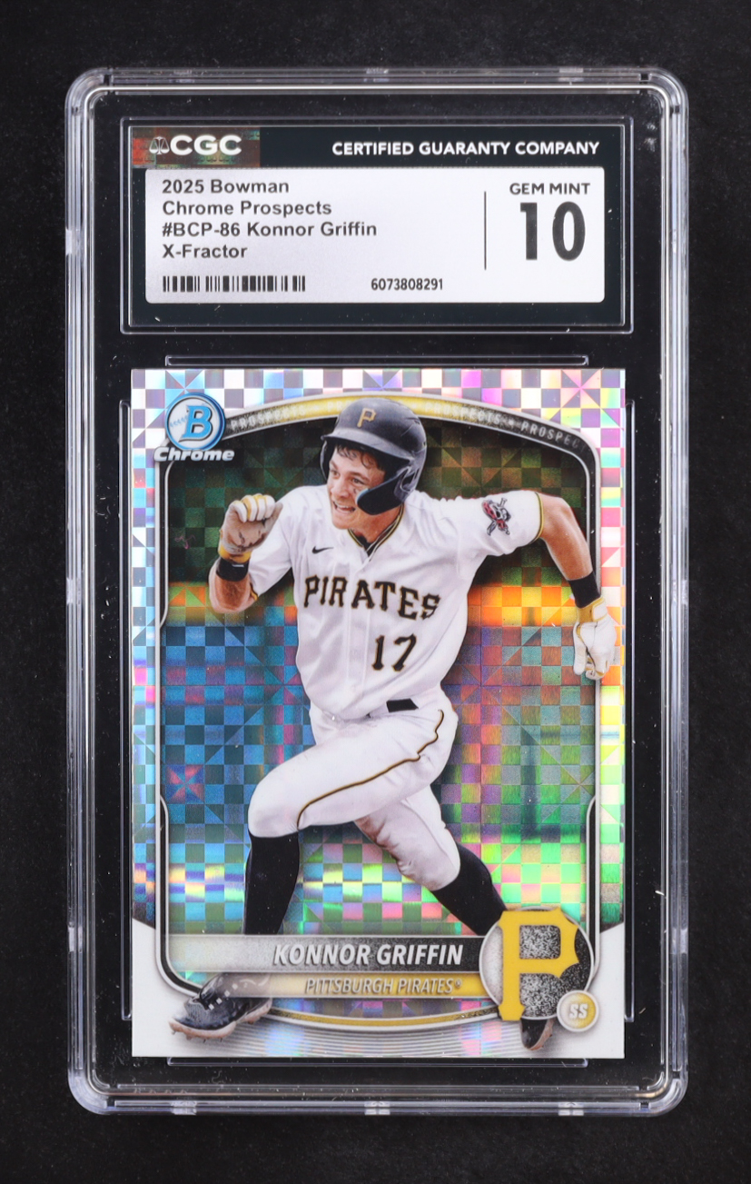 Konnor Griffin 2025 Bowman Chrome Prospects X-Fractors #BCP86 RC (CGC 10) at PristineAuction.com Konnor Griffin 2025 Bowman Chrome Prospects X-Fractors #BCP86 RC (CGC 10) at PristineAuction.com