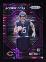 Rome Odunze 2024 Panini Prizm Rookie Gear Purple Pulsar #12 RC at PristineAuction.com