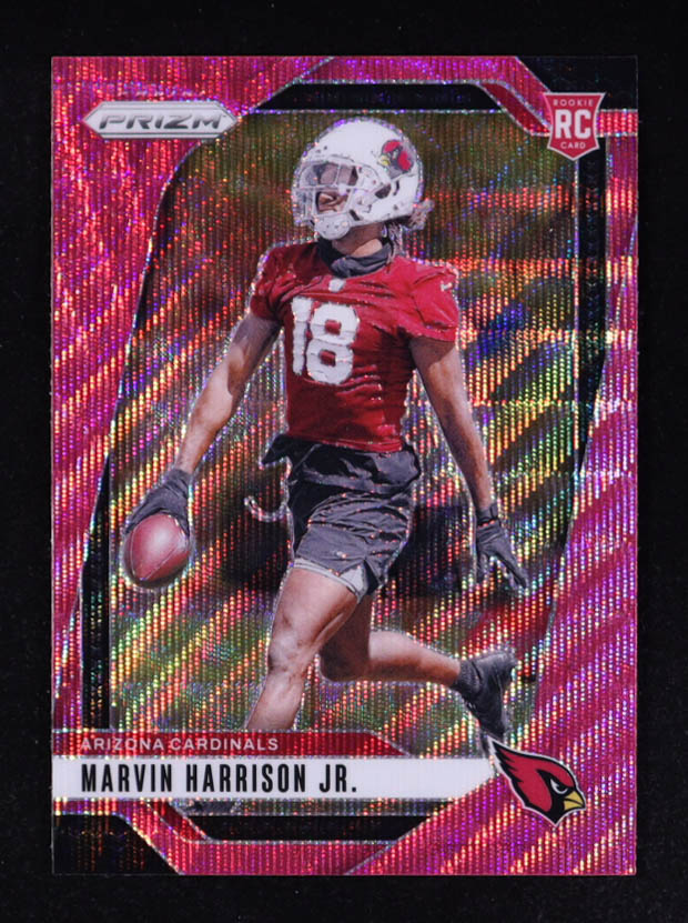 Marvin Harrison Jr. 2024 Panini Prizm Prizms Pink Wave #375 RC at PristineAuction.com Marvin Harrison Jr. 2024 Panini Prizm Prizms Pink Wave #375 RC at PristineAuction.com
