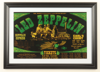 1975 "Led Zeppelin" United Kingdom Concert Custom Framed Poster at PristineAuction.com