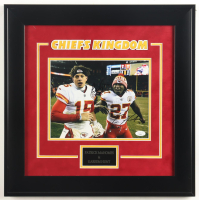 Patrick Mahomes & Kareem Hunt Signed Chiefs Custom Framed Photo Display (JSA) at PristineAuction.com