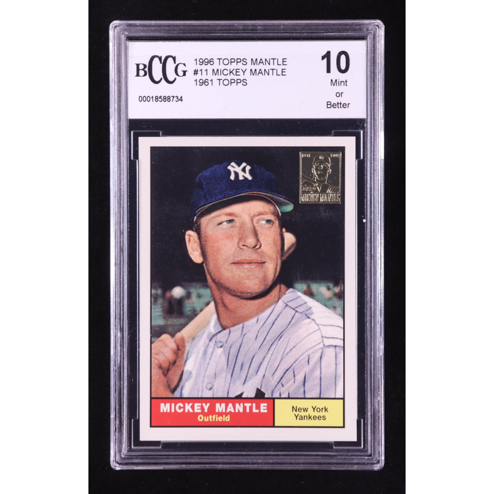 Mickey Mantle 1996 Topps Mantle #11 1961 Topps (BCCG 10) at PristineAuction.com