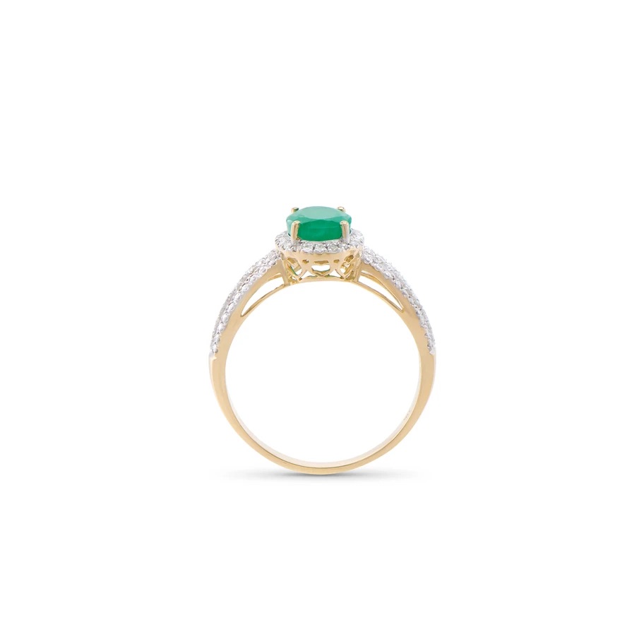 1.46 CTW Emerald & Natural Diamond Ring Mounted in 14Kt Yellow Gold H-I, I1-2 | Estimated Retail Value: $7,680 (IGI) at PristineAuction.com 1.46 CTW Emerald & Natural Diamond Ring Mounted in 14Kt Yellow Gold H-I, I1-2 | Estimated Retail Value: $7,680 (IGI) at PristineAuction.com