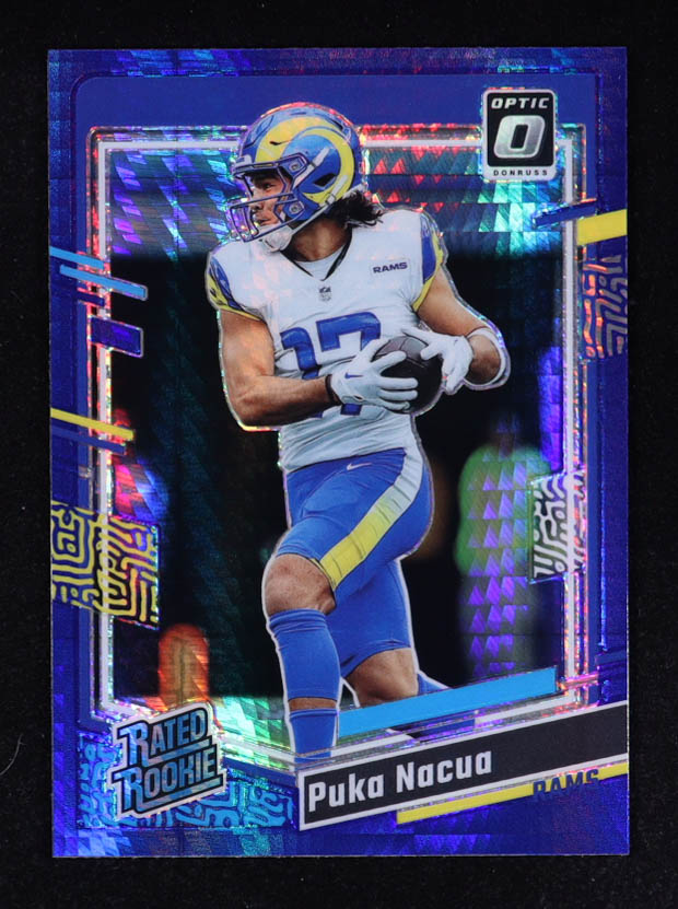 Puka Nacua 2023 Donruss Optic Blue Hyper #238 RR RC at PristineAuction.com Puka Nacua 2023 Donruss Optic Blue Hyper #238 RR RC at PristineAuction.com