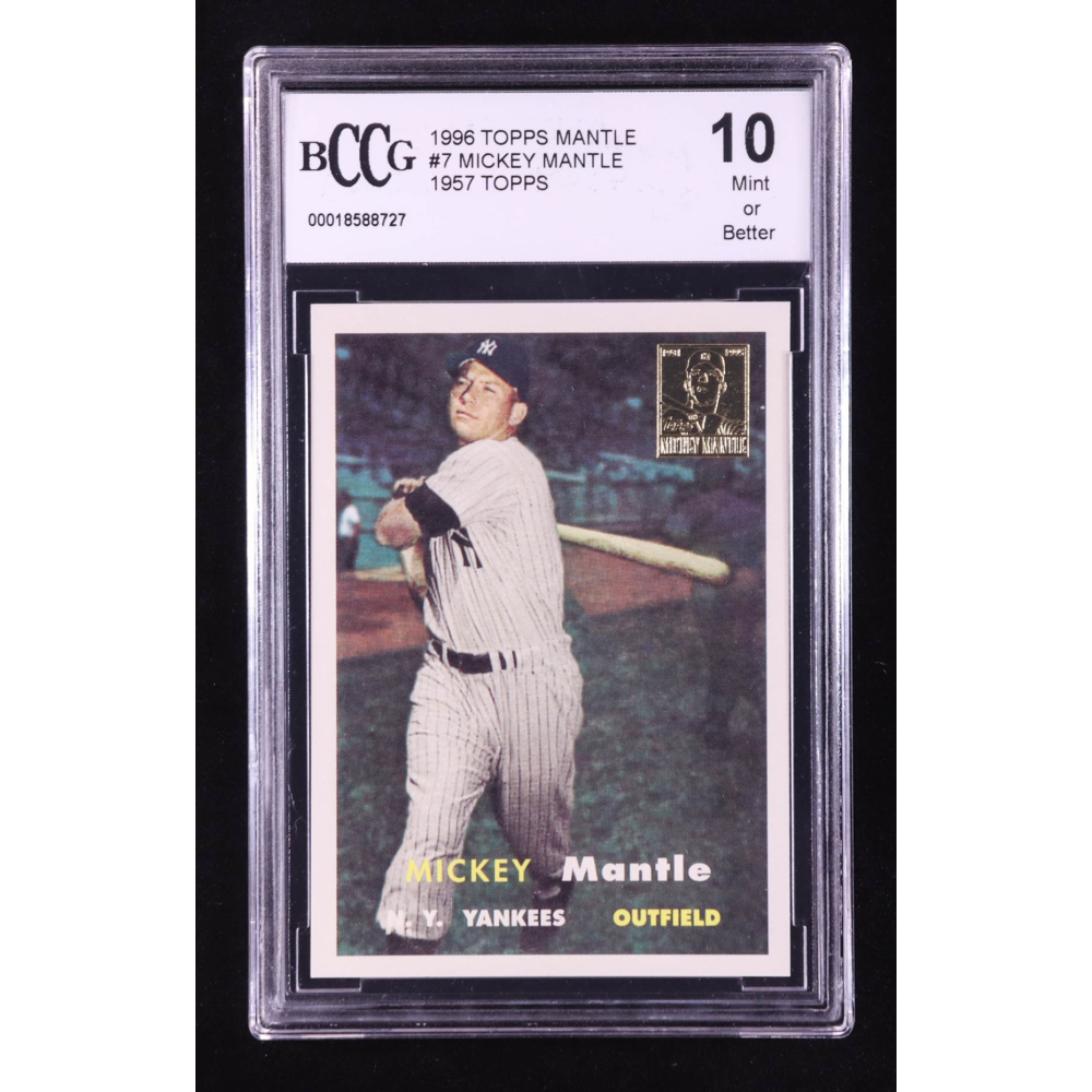 Mickey Mantle 1996 Topps Mantle #7 1957 Topps (BCCG 10) at PristineAuction.com