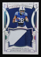 Jonathan Taylor 2021 Panini National Treasures Football Framed Fabric Autographs #FF-JT #25/25 at PristineAuction.com
