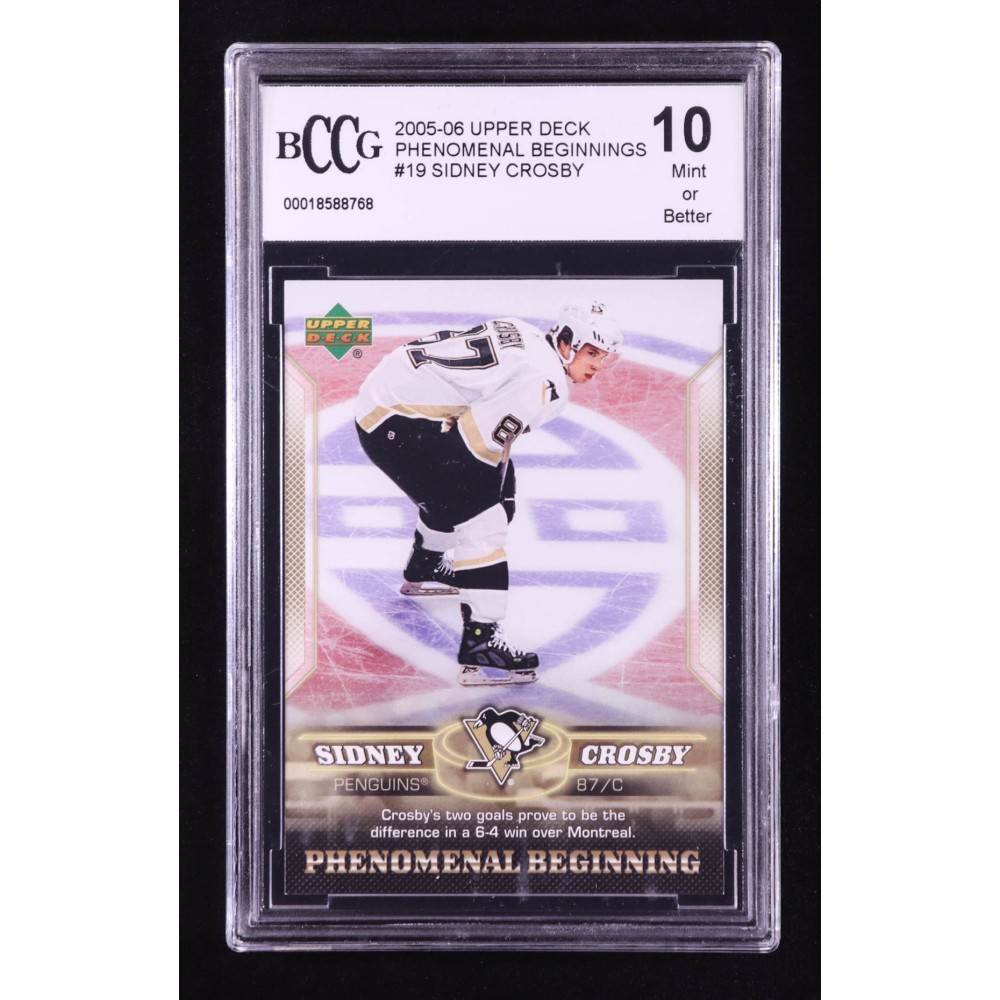 Sidney Crosby 2005-06 Upper Deck Phenomenal Beginnings #19 RC (BCCG 10) at PristineAuction.com