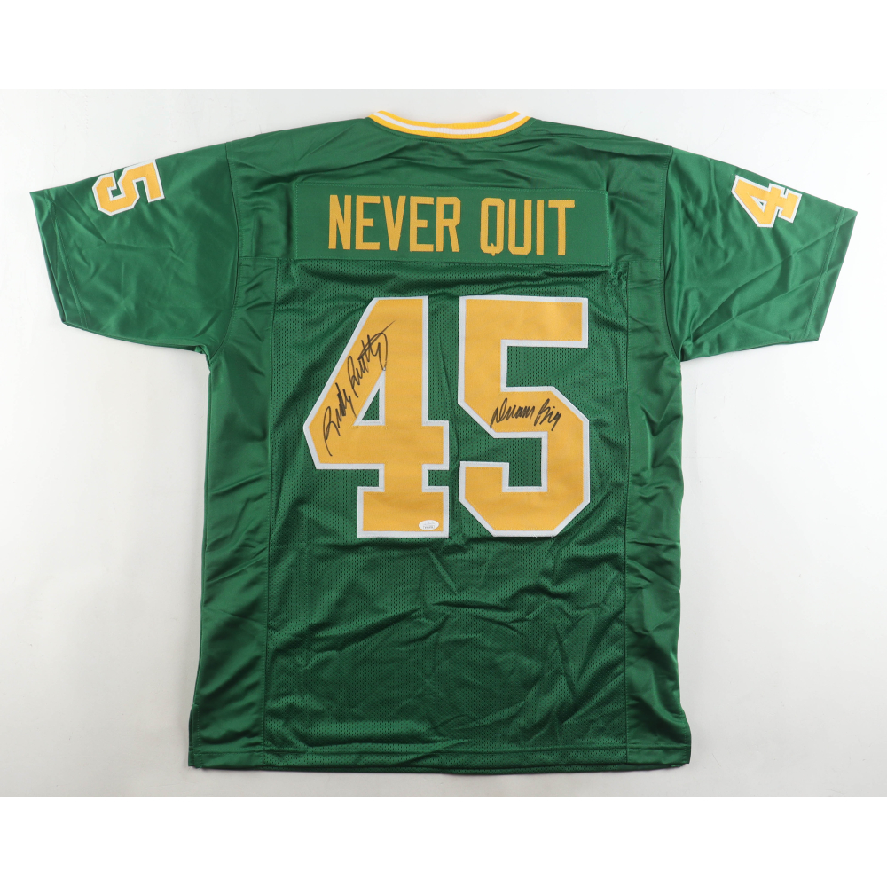 Rudy Ruettiger Signed Jersey Inscribed "Never Quit" (JSA) at PristineAuction.com