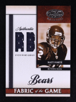 Matt Forte 2008 Leaf Certified Materials Rookie Fabric of the Game Position #21 #075/100 RC at PristineAuction.com