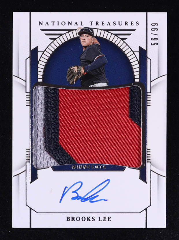 Brooks Lee 2024 Panini National Treasures Prospect Material Signatures #31 #56/99 RC at PristineAuction.com Brooks Lee 2024 Panini National Treasures Prospect Material Signatures #31 #56/99 RC at PristineAuction.com