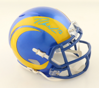 Puka Nacua Signed Rams Speed Mini Helmet (PSA) at PristineAuction.com
