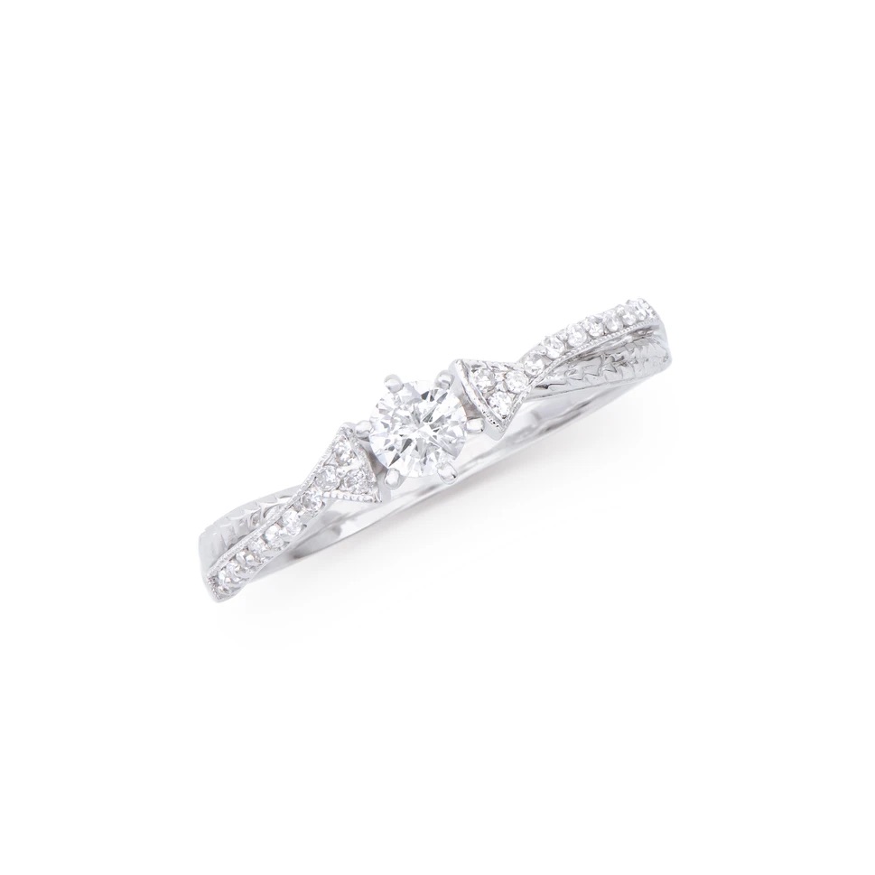 .33 CTW Natural Diamond Ring Mounted in 14Kt White Gold H-I, I1-I2 | Estimated Retail Value: $7,170 (IGI) at PristineAuction.com .33 CTW Natural Diamond Ring Mounted in 14Kt White Gold H-I, I1-I2 | Estimated Retail Value: $7,170 (IGI) at PristineAuction.com