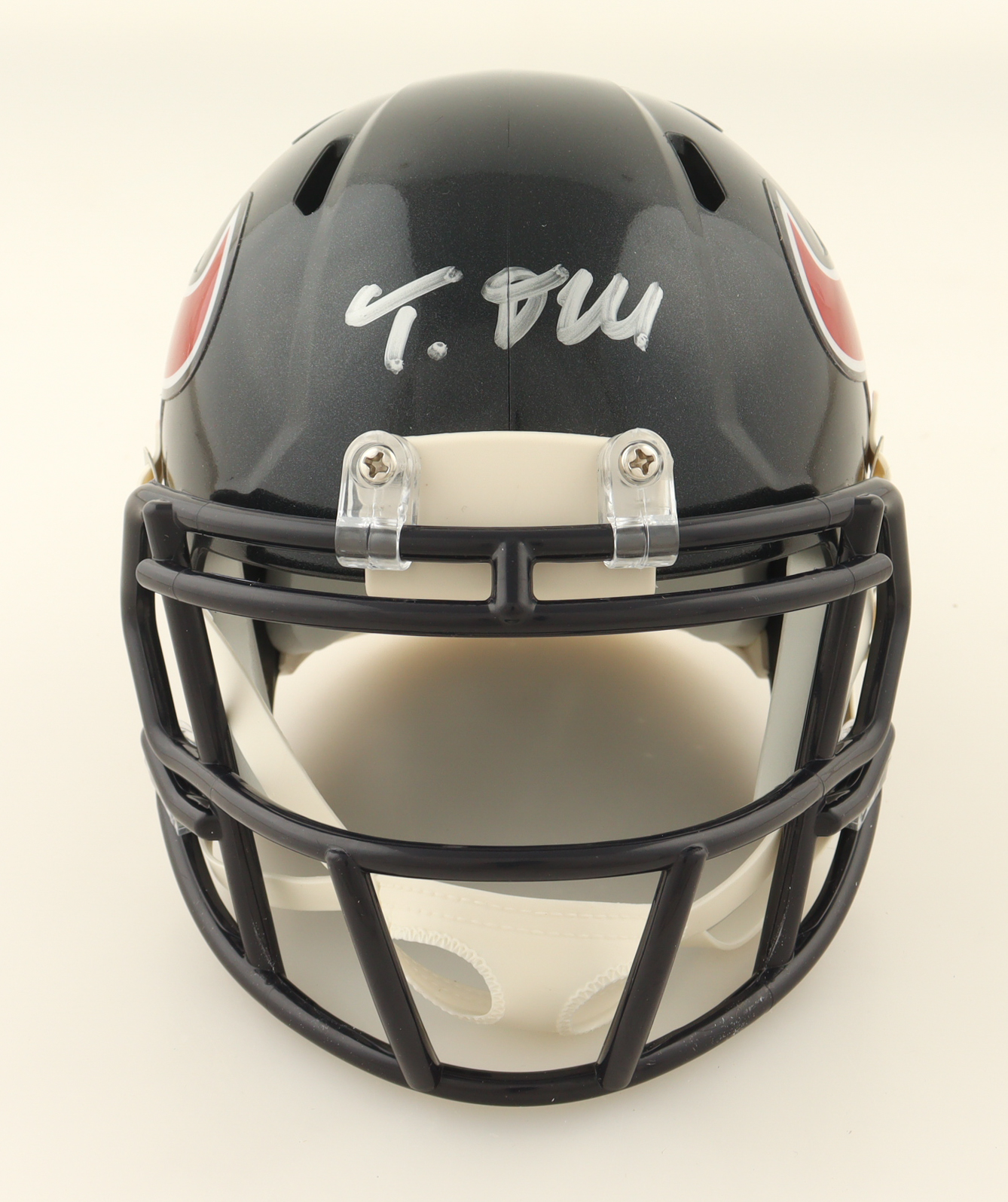 Tank Dell Signed Texans Speed Mini Helmet (JSA & PIA) at PristineAuction.com Tank Dell Signed Texans Speed Mini Helmet (JSA & PIA) at PristineAuction.com