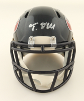 Tank Dell Signed Texans Speed Mini Helmet (JSA & PIA) at PristineAuction.com