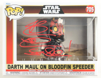 Ray Park Signed "Star Wars" #705 Darth Maul On Bloodfin Speeder Bobble-Head Funko Pop! Vinyl Figure (JSA) at PristineAuction.com