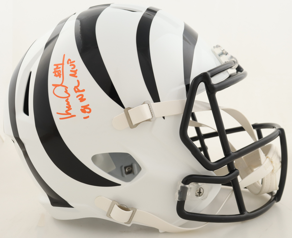 Ken Anderson Signed Bengals Full-Size White Alternate Speed Helmet Inscribed "1981 NFL MVP" (Authentic Ink) at PristineAuction.com Ken Anderson Signed Bengals Full-Size White Alternate Speed Helmet Inscribed "1981 NFL MVP" (Authentic Ink) at PristineAuction.com