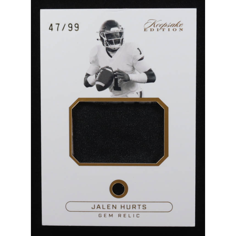 Jalen Hurts 2024 Keepsake Sports Edition Gem Relic #288 RC #47/99 at PristineAuction.com