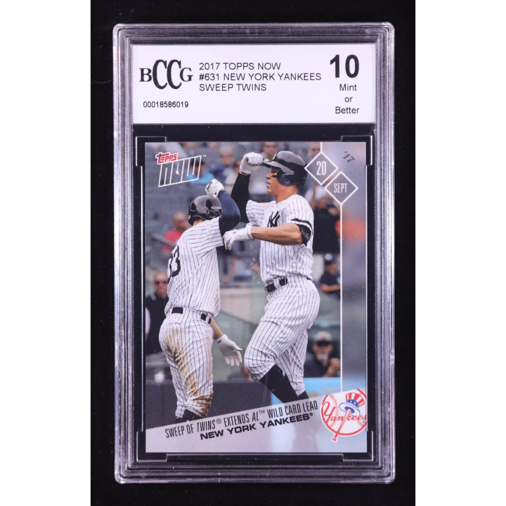 Aaron Judge 2017 Topps Now #631 New York Yankees Sweep Twins RC (BCCG 10) at PristineAuction.com