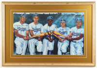 Duke Snider & Pee Wee Reese Signed Dodgers Custom Framed Photo Display (PSA) at PristineAuction.com