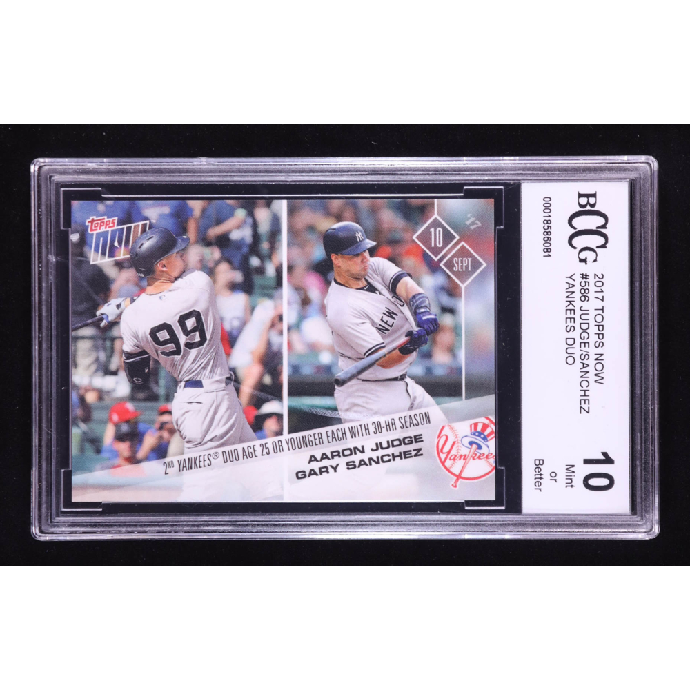 Aaron Judge RC / Gary Sanchez 2017 Topps Now #586 Yankees Duo (BCCG 10) at PristineAuction.com