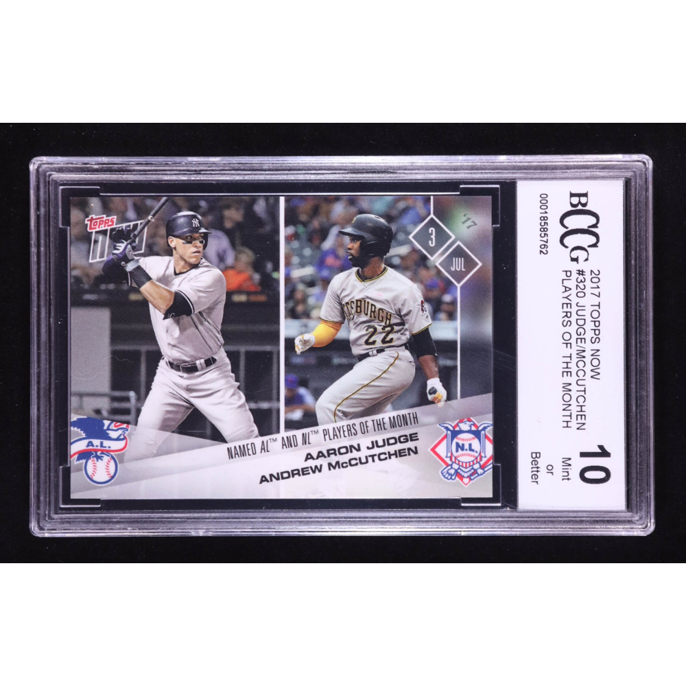 Aaron Judge RC / Andrew McCutchen 2017 Topps Now #320 Players Of The Month (BCCG 10) at PristineAuction.com