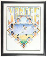 Joe DiMaggio Signed LE Custom Framed Art Print by Ron Lewis (Beckett) at PristineAuction.com