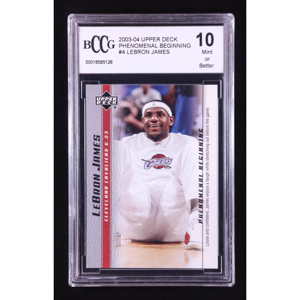 LeBron James 2003-04 Upper Deck Phenomenal Beginning LeBron James #4 RC (BCCG 10) at PristineAuction.com