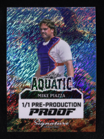Mike Piazza 2025 Leaf Signature Series Aquatic Pre-Production Proof Sea Turtle #1/1 at PristineAuction.com