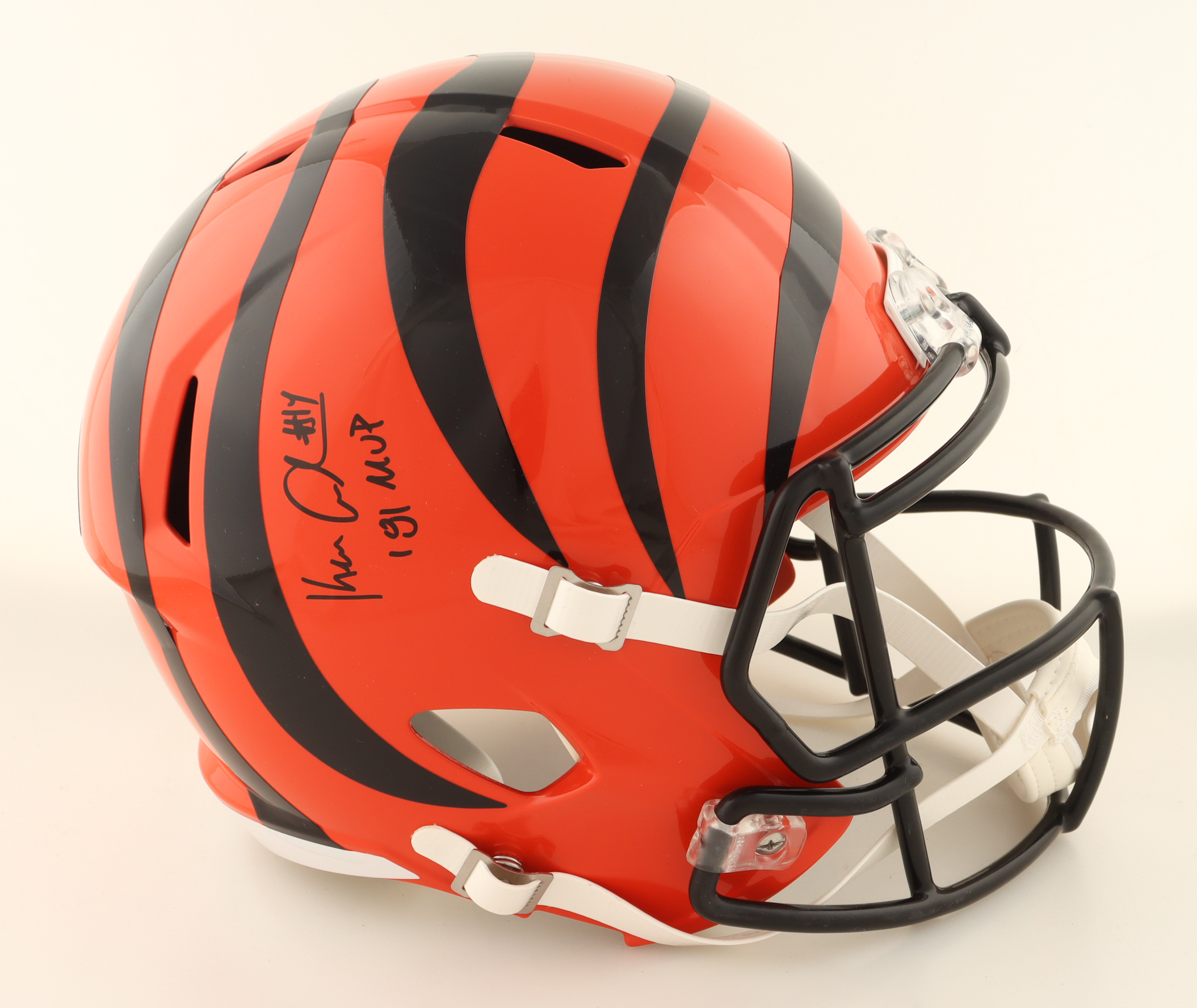 Ken Anderson Signed Bengals Full-Size Speed Helmet Inscribed "1981 NFL MVP" (Authentic Ink) at PristineAuction.com Ken Anderson Signed Bengals Full-Size Speed Helmet Inscribed "1981 NFL MVP" (Authentic Ink) at PristineAuction.com