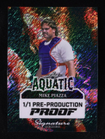 Mike Piazza 2025 Leaf Signature Series Aquatic Pre-Production Proof #1/1 at PristineAuction.com