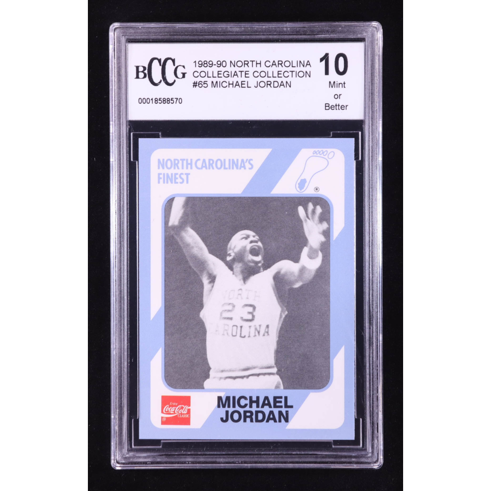 Michael Jordan 1989-90 North Carolina Collegiate Collection #65 (BCCG 10) at PristineAuction.com