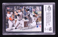 Giancarlo Stanton / Aaron Judge RC / JD Martinez / Khris Davis 2017 Topps Now #626 5,694 HRs Sets MLB Single-Season Record (BCCG 10) at PristineAuction.com