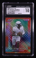 Shedeur Sanders 2024 Leaf Vivid Pre-Production Proof Orange Mojo #89 #1/1 RC (CGC 10) at PristineAuction.com