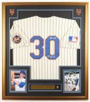 Nolan Ryan Signed Custom Framed Jersey Display Inscribed "Miracle Mets" with 3rd World Series Pin (PSA) at PristineAuction.com