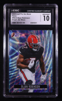 Bijan Robinson 2023 Leaf Pro Set Metal Retro Pre-Production Proof Air Wave #RB9 RC #1/1 (CGC 10) at PristineAuction.com