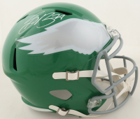 Saquon Barkley Signed Eagles Full-Size Alternate Speed Helmet (Beckett) at PristineAuction.com