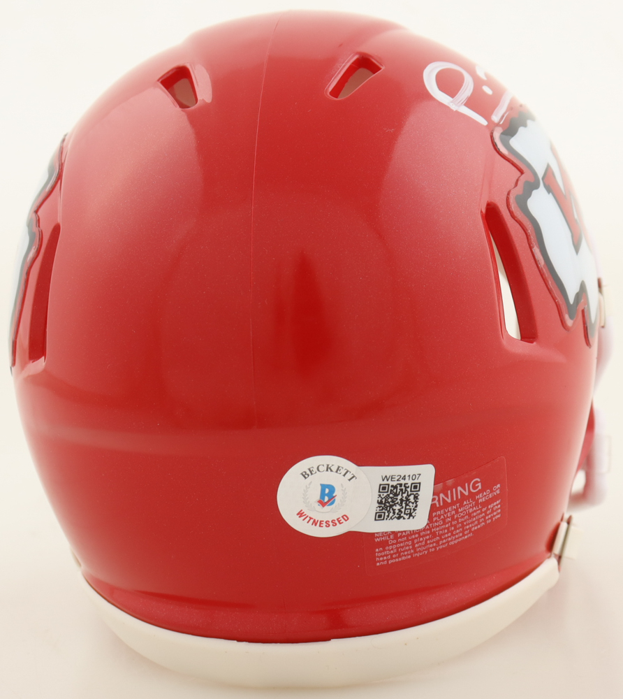 Patrick Mahomes Signed Chiefs Speed Mini Helmet (Beckett) at PristineAuction.com Patrick Mahomes Signed Chiefs Speed Mini Helmet (Beckett) at PristineAuction.com