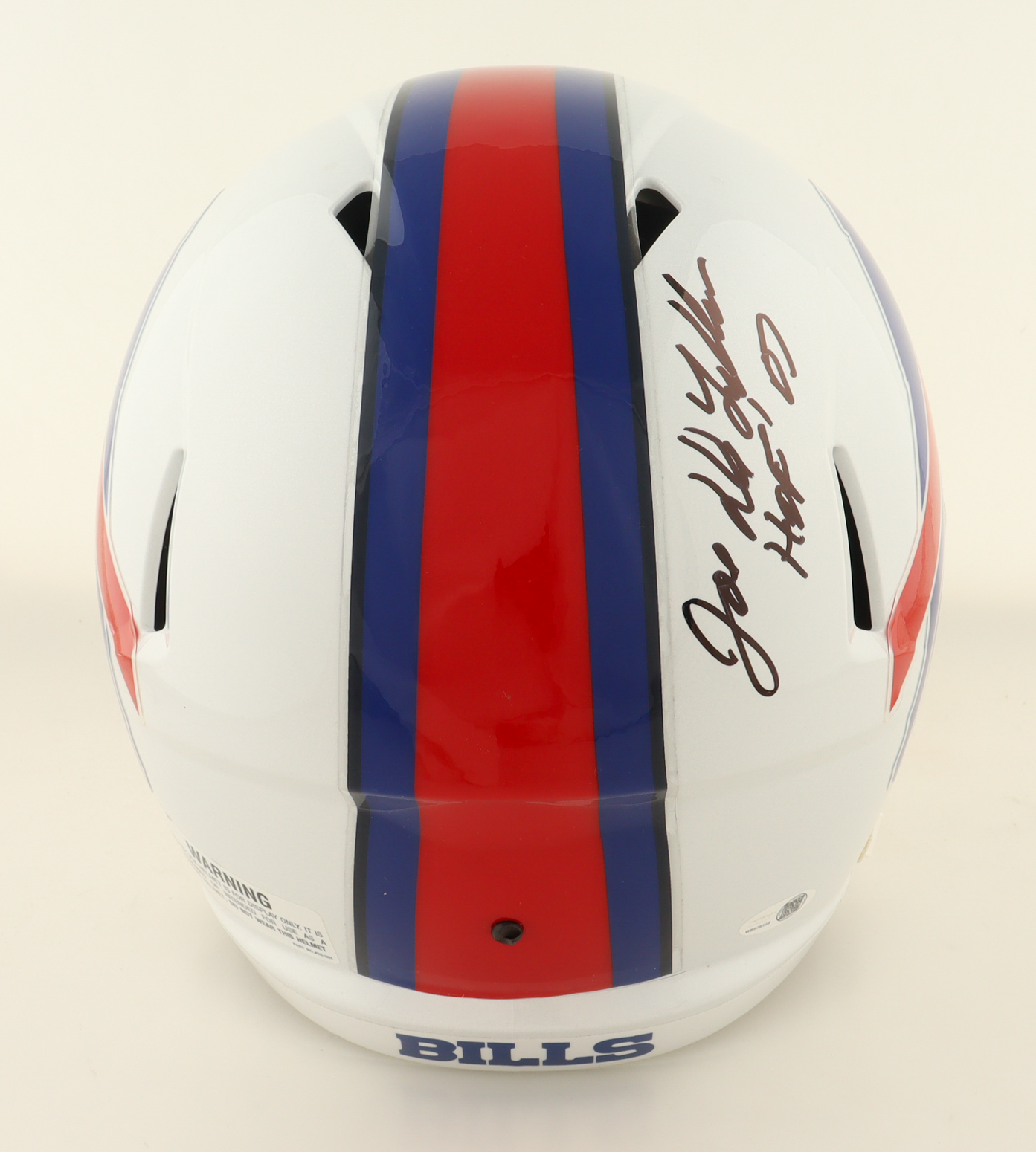 Joe DeLamielleure Signed Bills Full-Size Speed Helmet Inscribed "HOF 03" (JSA) at PristineAuction.com Joe DeLamielleure Signed Bills Full-Size Speed Helmet Inscribed "HOF 03" (JSA) at PristineAuction.com
