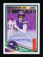 Jordan Addison 2025 Score Signatures Green #109 at PristineAuction.com
