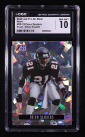 Deion Sanders 2023 Leaf Pro Set Metal Retro Pre-Production Proof Silver Crystal #RB29 #1/1 (CGC 10) at PristineAuction.com