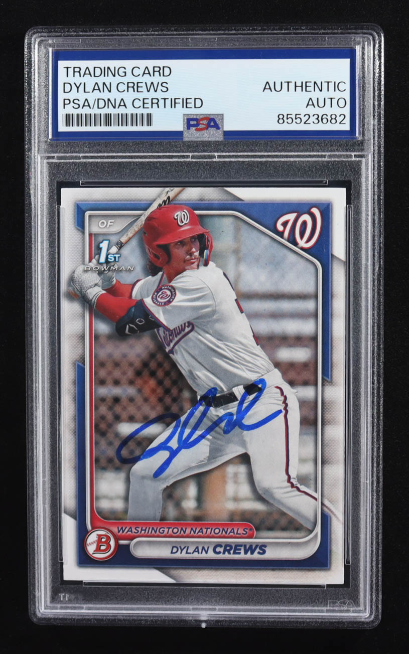 Dylan Crews Signed 2024 Topps 1st Bowman #BP-23 RC (PSA) at PristineAuction.com Dylan Crews Signed 2024 Topps 1st Bowman #BP-23 RC (PSA) at PristineAuction.com
