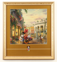 "Minnie Mouse Goes Shopping in Beverley Hills" by Thomas Kinkade Custom Framed Art Print Display at PristineAuction.com